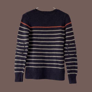 The North Face Wool Sweater | Striped Purple Cream | Size Small | Vintage